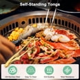 thumbnail image 4 of Uxcell 3 Pcs Pinzas para BBQ Coreanas y Japonesas 9.5" Acero Inoxidable 430 Oro, 4 of 6