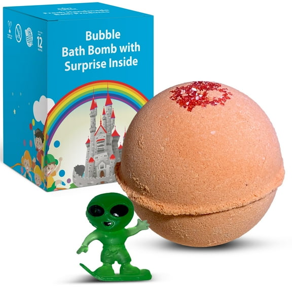 Bath Bomb for Kids with a Surprise Toy Alien Inside Handmade in USA Natural Safe for Sensitive Skin Moisturizing by Relaxcation