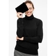 thumbnail image 5 of ellos Women's Plus Size Turtleneck Sweater - 34/36, Heather Sand, 5 of 5
