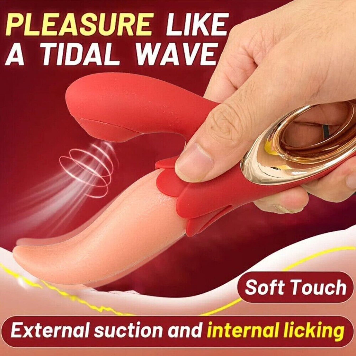 Lkiuynn Tongue Sucking Vibrator, Clit Stimulator Tongue Licking Vibrators for Women,  Adult Sex Toys