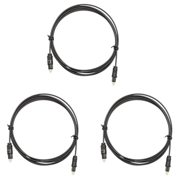 3pcs 3Meters Digital Fiber Optical Optic Audio Cable SPDIF OD2.2 TOSLINK-TOSLINK Gold Plated Lead Cord Connect to DVD CD