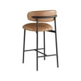 thumbnail image 5 of Meridian Furniture Lupita Cognac Vegan Leather Counter Stool (Set of 2), 5 of 8