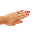 thumbnail image 4 of Aonejewelry 2.50 Ct. Ttw Diamond and Emerald Shaped Garnet Ring in 10K White Gold, 4 of 4