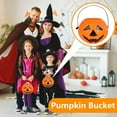 thumbnail image 5 of 3pcs Halloween Pumpkin Buckets, 6.7 Inch Portable Plastic Pumpkin Candy Pail Holder, Candy Buckets for Kids Trick or Treat, 5 of 5