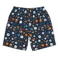 thumbnail image 3 of Uemuo Ball Sports Pattern Men's Swim Trunks Hawaiian Beach Bathing Suit Swimsuits Beach Quick-Dry Shorts with Pockets-Small, 3 of 9