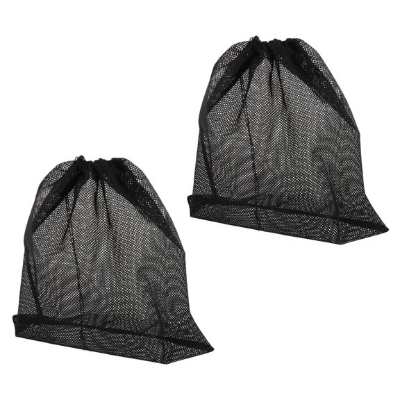 Worgeous 2-Pack Black Mesh Filter Bags for Water Pump Fountain Pond Replacement Accessories