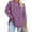 Purple, variant on Women's Plus Size Top Long Sleeve Crew Neck Loose T-Shirt
