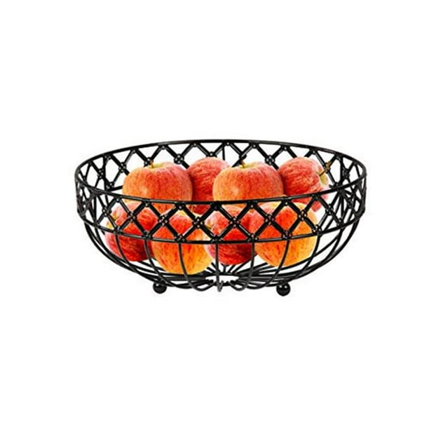 Home Basics Black Lattice Fruit Basket