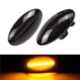 thumbnail image 1 of 2Pcs Led Fender Side Marker Light Sequential Blinker Lamp Indicator Black Lens Compatible for Side Marker Turn Signal Lights, 1 of 5