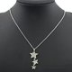 thumbnail image 4 of B Collar de estrella de cinco puntas Collar con incrustaciones de diamantes de temperamento simple para estudiantes, 4 of 5