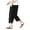 Black, variant on Men's Harlan Lightweight Elastic Waist Wide Leg Casual Loose Beach Pants for Everyday Comfort and Breezy Summer Wear Black 4XL