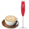 thumbnail image 5 of Electric Milk Frother Handheld for Drink Mixer Battery Operated, Latte, Coffee, Foam and Cappuccino Maker - Includes Stainless Steel Stand Red, 5 of 6