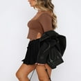 thumbnail image 4 of Haut Court Fendu Uni Mode Urbaine pour Femmes, 4 of 6