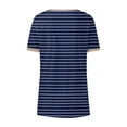 thumbnail image 5 of Fiudx Ofertas Flash Del Día Camiseta de Manga Corta con Cuello En V Estampada de Verano para Mujer, 5 of 5