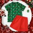 thumbnail image 4 of Jamsmile Toddler Boys Outfits Sets Christmas Short Sleeve Cartoon Shirts + Shorts 2pcs Child Boys Gentleman Style Party Outfits, 4 of 7