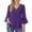 Purple, variant on Women Sparkly Sequin Blouse with Ruffled Sleeves and V Neck Elegant Party Top for Holiday Celebrations and Festive Weddings XXL Size Purple