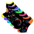 thumbnail image 2 of TeeHee Women's Acrylic No Show Low Cut Basic 18-Pack, (Neon Black), 2 of 4