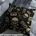 thumbnail image 5 of Feelyou Rock and Roll Fabric by the Yard 1 Yard for Kids, Guitar Skeleton Room Decor Fabric by the Yard, Gothic Music Fabric for Sewing, Microfiber Bedroom Decor, 5 of 6