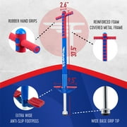 Flybar Maverick Pogo Stick for Kids Ages 5+, 40 to 80 lbs, Outdoor Toys, Outside Toys for Kids, Red/Blue