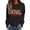 Black, variant on Merry Christmas Sweatshirt for Women, Santa Hat Gift Box Tree Graphic Crew Neck Pullover, Holiday Long Sleeve Casual Top