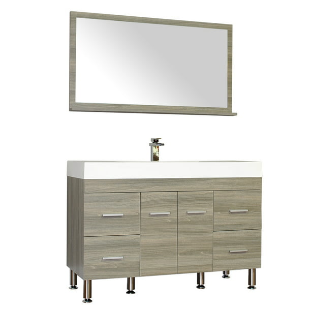 Ripley 47" Single Modern Bathroom Vanity in Gray without