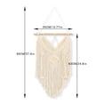 thumbnail image 3 of LYCAQL Macrame Woven Wall Hanging Boho Geometric Woven Tapestry Beige Cotton Handmade Bohemian Art Decor with Tassel Craft Ornament for Bedroom Living Room Apartment Nursery (Beige), 3 of 7