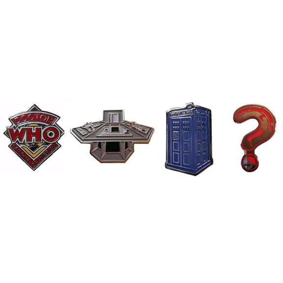 Doctor Who Set of 4 Metal Enamel Pins