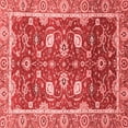 thumbnail image 1 of Ahgly Company Machine Washable Indoor Square Oriental Red Traditional Area Rugs, 5' Square, 1 of 1