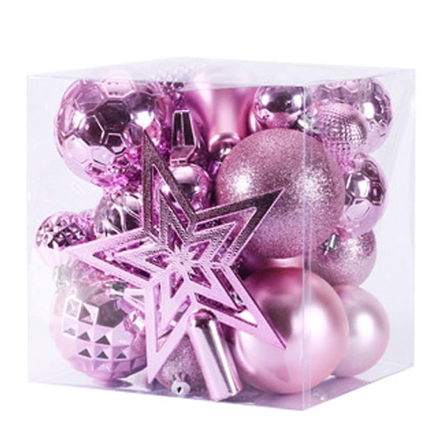 Juego de adornos de bolas navideñas inastillables, paquete de regalo para decoración de árboles de Navidad (45 piezas)