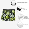 thumbnail image 6 of Balery Teal floral elegance Men's Boxer Briefs, Soft and Breathable Cotton Underwear with nylon Waistband-X-Large, 6 of 9