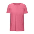 thumbnail image 3 of Fmbrln Womens Plus Size Summer Short Sleeve T-Shirts Fashion Crew Neck Solid Color Tops Casual Loose Vacation Beach Comfy Tees, 3 of 4