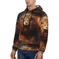 thumbnail image 3 of Daiia Cool Fire Lion for Men's Fashion Hoodies & Sweatshirts with Kangaroo Pocket Hooded Sweatshirt Breathable & Moisture Wicking-XX-Large, 3 of 7