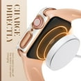 thumbnail image 5 of CIRUTVAL Bling PC Case Cover with Tempered Glass Screen Protector Compatible with Apple Watch case 40mm 44mm 42mm 38mm iWatch Diamond bumper+Screen Protector Apple Watch Series se 6 5 4 3 2 1, 5 of 9