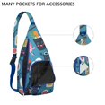 thumbnail image 2 of Hiking Sling Backpack Anti Theft Sling Shoulder Bag Gym Sports Travel Hiking Daypack Chest Bag Small Backpack for Travelers Office Workers Sushi, 2 of 4