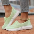 thumbnail image 3 of Mepaouo Mesh Slip on Shoes for Women Comfort Knit Casual Loafers Running Fashion Sneaker Walking Flats, 3 of 7