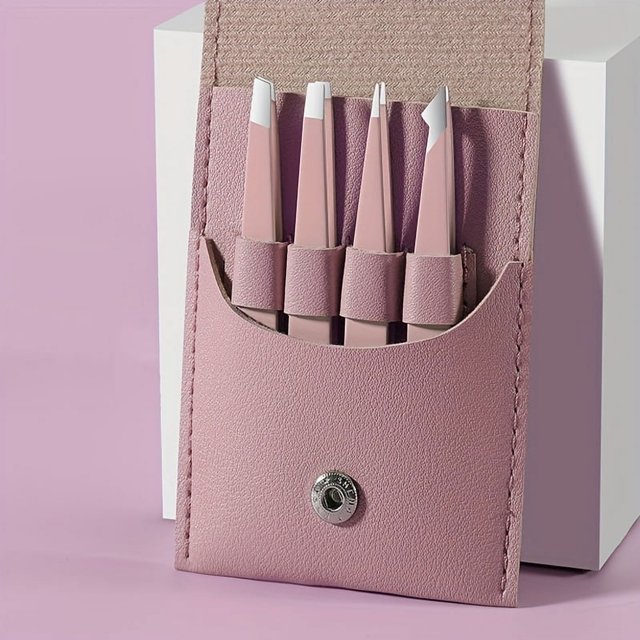 Pinzas para cejas, extractor de pelos finos de Belleza del cabello colorido, pinzas para cejas inclinadas de acero inoxidable, herramientas de maquillaje para eliminación
