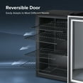 KISSAIR 4.4Cu.ft Beverage Cooler, 37 Bottle Fridge, Adjustable Shelves