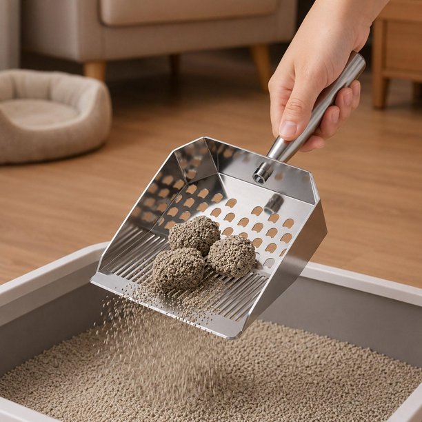 Pala para playa, recogedor para gatos, resistente, práctico, con mango ergonómico, versátil, fácil limpiar, para excavar almejas, Mango corto