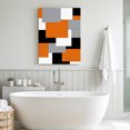 thumbnail image 6 of Canvas Wall Art, Orange Black Grey Framed Canvas Prints for Bathroom Hallway, Middle Century Irregular Geo Abstract Art Small Gallery Wrapped Wall Decor for Home Office, Gifts, 8"x10" Ship Next Day, 6 of 9