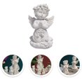 thumbnail image 5 of Estatua decorativa de ángel y estatua de resina con alas de ángel, escultura para jardín, estatua de centro de mesa, regalo religioso católico, 13 x 8 cm, 5 of 5