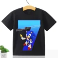 thumbnail image 3 of Camisetas de dibujos animados de Sonic The Hedgehogs para niños, camisetas con números del 1 al 9, camisetas estéticas para niños, camisetas de boutique para niños y niñas, camisetas de feliz cumpleañ, 3 of 5