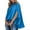 Blue, variant on Womens Summer Tops Mock Neck Batwing Sleeve Silk Satin Shirts Loose Oversized Dressy Casual Spring Blouses