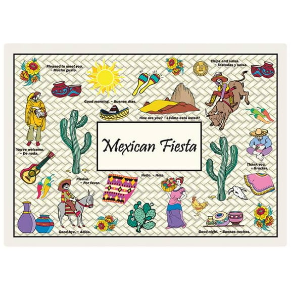 Mexican Fiesta Paper Placemats 125 Per Pack