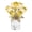 golden, variant on Crystal Rose Bouquet Flower Figurine with Round Vase, Rose Collectible Floral Glass Ornaments Home Party Wedding, Romantic Gifts for Women Her on Valentines Day Mothers Day Christmas