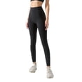 thumbnail image 2 of Pantalones de yoga ajustados de alta resistencia Pantalones deportivos de cintura alta con fruncido abdominal Pantalones de fitness de secado rápido finos y muy elásticos, 2 of 4