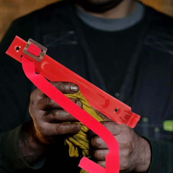 COSMOBETTY Heavy Duty Fire Extinguisher Bracket Red Iron Easy Installation 2Pcs 10.7X1.5X1.3In