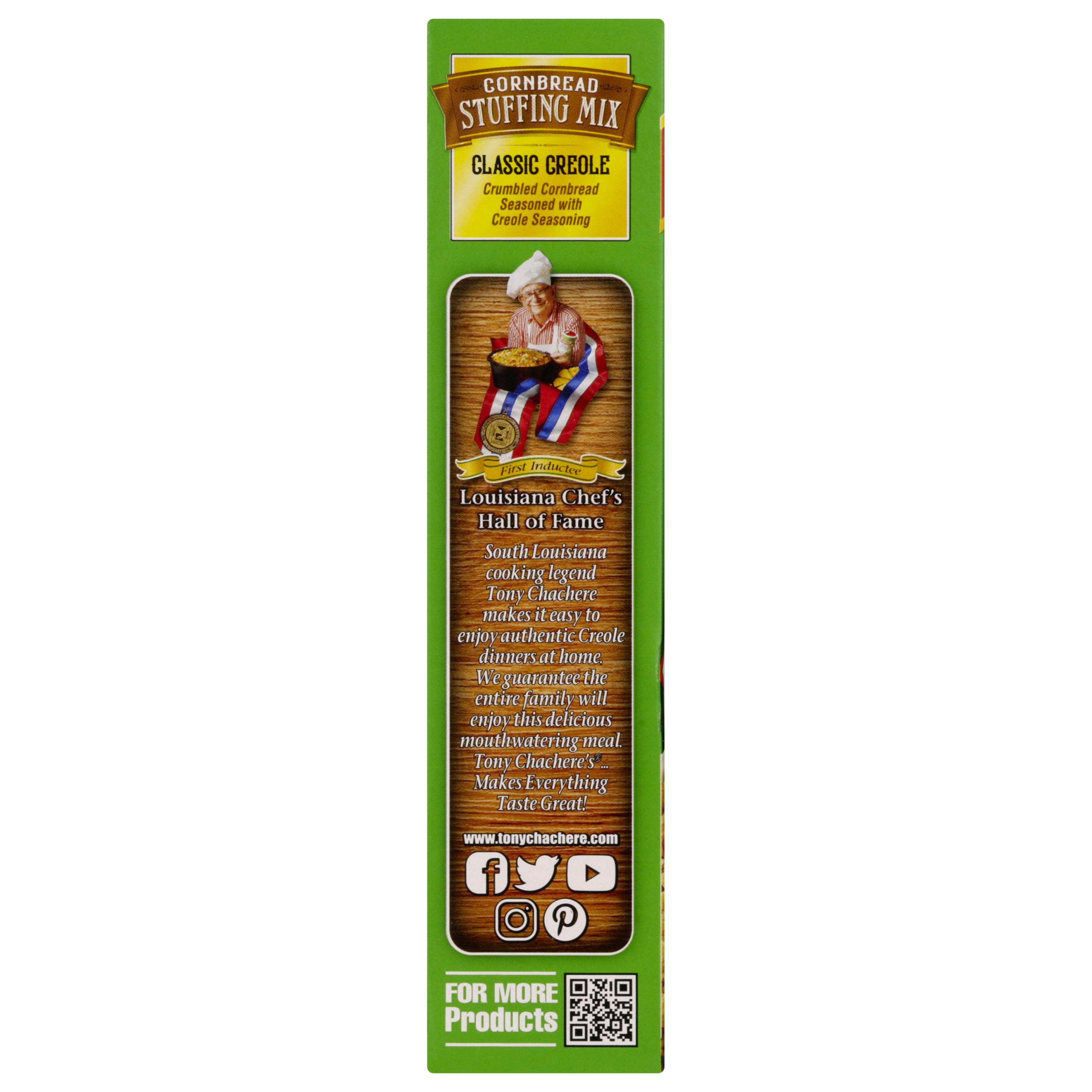 Tony Chachere's, Cornbread Stuffing Mix, Classic, Cajun, 6 oz, Shelf Stable