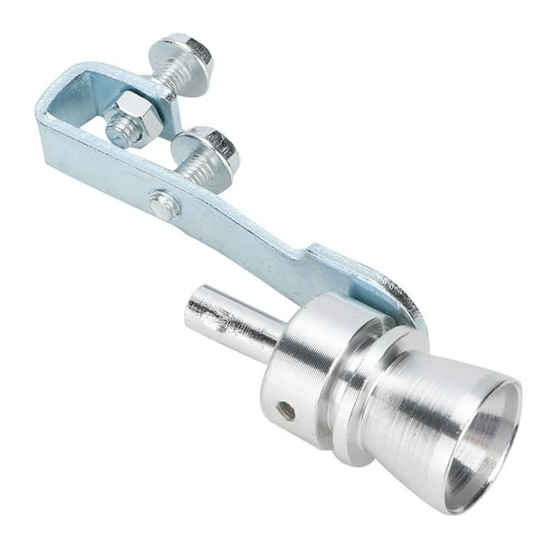 Turbo Escape Silbato Turbo Sonido Cola Garganta Tubo De Escape Silbato aleación De Aluminio Plata TC M
