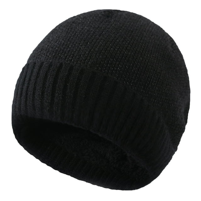 Gorros de invierno cálidos con forro polar para hombre y mujer, unisex, con puños