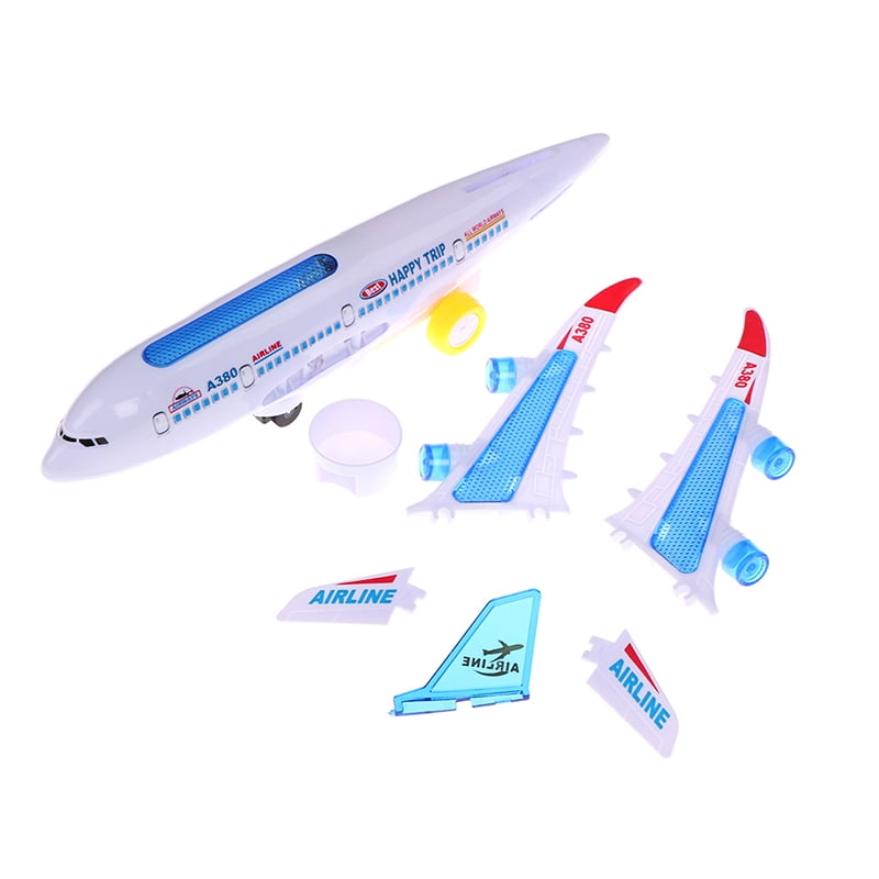 Plastic airbus A380 model airplane electric flash light sound kids toys XREC 